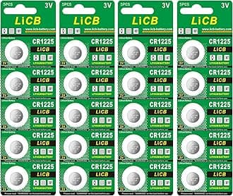 LiCB CR1225 Battery,Long-Lasting & High Capacity CR1225 Lithium Batteries,3 Volt Coin & Button Cell (20-Pack)