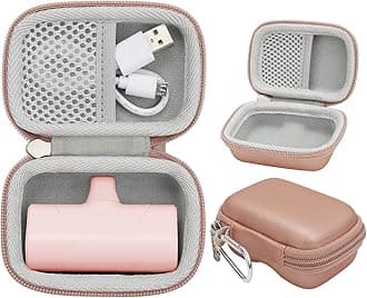 khankaHard Travel Case Compatible with iWALK/Charmast/KKD/Abnoys/VEGER/Taegila Small Portable Charger 3350mAh 4500mAh 4800mAh 5000mAh 5200mAh 8000mAh Ultra-Compact Power Bank, Case Only (Pink)