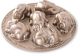 Baby Bunny Cast Aluminum Cakelet, 4.5 Cup Capacity, Toffee
