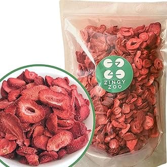 Freeze Dried Strawberry Slices | XL 350g Raw Natural Premium Freeze Dried Fruit | Freeze Dried Strawberries | Snacking Freeze-Dried Strawberries | Berries from Fresh Frozen Freeze Dry Strawberrys