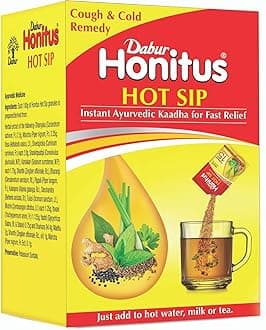 Honitus Hot Sip: 100% Ayurvedic Kadha | Provides Instant Relief from Cough and Cold (4gm*Pack of 30 Sachets)