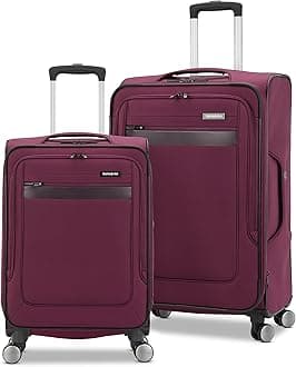 SamsoniteUnisex Ascella 3.0 Softside Expandable Luggage With Spinners 2Pc Set (Carry-On/Medium), Light Plum, 2-piece Set (Carry-on/Medium), Ascella 3.0 Softside Expandable Luggage With Spinner Wheels