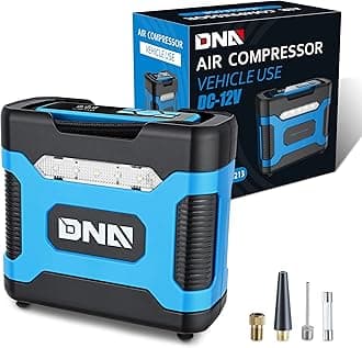 DNA MOTORING TOOLS-00213 Blue 12V DC Digital Tire Inflator Portable Air Compressor with Pressure Gauge for Cars, Bicycles, Motorcycles,Balls