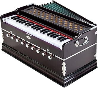 Sitting Style™ Best Harmonium 9 Stopper, Chudidaar Bellow, 42 Key, Two Reed, Bass-Male, Kapler, Harmonium With Cover