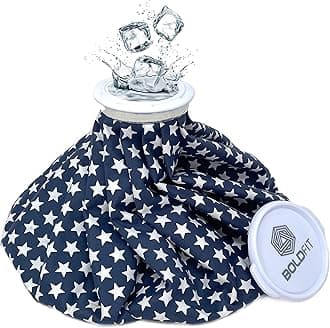 Boldfit Ice bag for Pain Relief Cold - Ice Pack Bag for Pain Relief - Cold Water Bag for Pain Relief, Injuries, and Cold Therapy Comes with Leak-free Closure - 12 inch, Blue Star, IceBag12InchBS