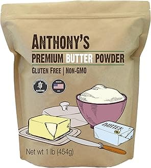 Anthony's Premium Butter Powder, 1lb, Gluten Free, Non GMO, Made in USA, Keto Friendly, Hormone Free