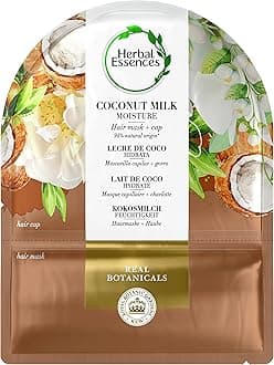 Herbal Essences Coconut Oil Hair Mask & Reusable Shower Cap, Stocking Filler, 20ml, Gifts for Women and Teens