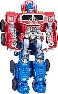 Toys Rise of The Beasts Movie, Smash Changer Optimus Prime Converting Action Figure for Ages 6 and up, 9-inch
