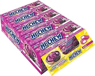 Hi-ChewAcai - Box of 15 Sticks, 1.76oz ea | Unique Fun Soft & Chewy Taffy Candy | Immensely Juicy Exotic Fruit Flavors