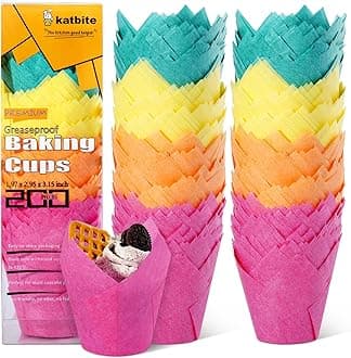 Tulip Cupcake Liners 200PCS, Muffin Liners Baking Cups, Cupcake Wrapper for Party, Wedding, Birthday, Christmas Cupcake Liners