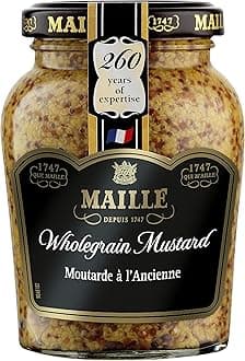 Wholegrain Mustard since 1747 for pork, beef, and salad dressings 210 g