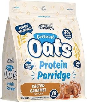 Applied Nutrition Critical Oats Advanced Protein Porridge - Whey Protein Powder Blend with Wholegrain Oats & ISO-XP Protein Isolate, Amino Acids, Easy Mix (600g - 10 Servings) (Salted Caramel)