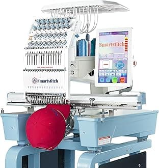 Smartstitch S1501 Plus Beast Embroidery Machine with 15 Needles,24"x16" Large Embroidery Area,1200SPM Max Speed,12" Touch Screen, Wifi available, capable of embroidering on Cap, T-shirt, Flat and more