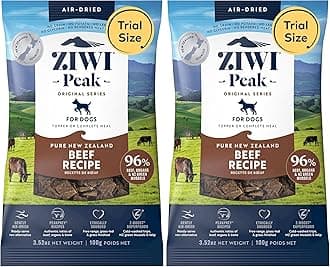 ZIWI Peak Air-Dried Dog Food – Beef - All Natural, High Protein, Grain Free, Limited Ingredient w/Superfoods (3.5oz) (Pack of 2)