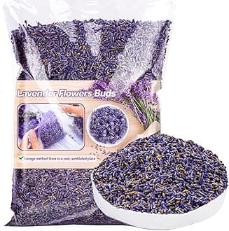 Sukh 200g Dried Lavender Buds- Organic Flowers Sachet for Drawers and Closets Flowers Bags Scents Lavender Sachet Bags Bulk