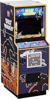 Numskull Quarter Arcades Space Invaders I Collector's Edition Mini Arcade - 1/4 Scale Authentic Wooden Replica, Original ROM, Rechargeable Battery & 3W Speakers for Retro Enthusiasts