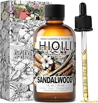 Sandalwood Fragrance Oil for Home Diffuser, Luxury Hotel Scent, Perfect for DIY Candle & Soap Making, Add to Body Lotion - 1 Fl Oz