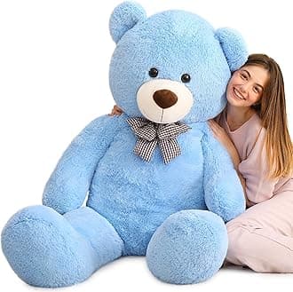 MaoGoLan Large Blue Teddy Bear Jumbo Bear 55 inch Oversize Huge Stuffed Animal for Boys and Girls