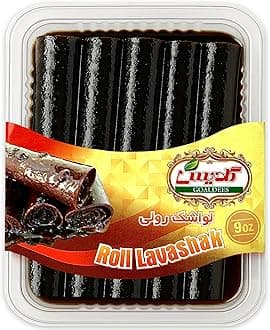 Roll Lavashak Pomegranate Juicy Sour Fruit Leather Persian Snack Middle Eastern Halal Bold Flavor Timeless Tradition (1 Pack, 250, Gram)