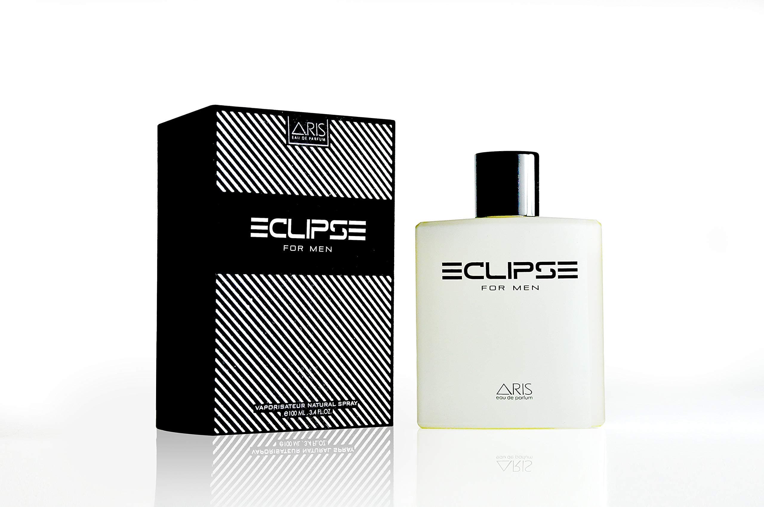 ARIS Eclipse Eau de Parfum for Men – Long-Lasting Black and White Fragrance – 100ml Perfume Spray for Daily Use or Gift – Men’s Cologne Comes with Extra 15ml Sample (Random Scent Included)