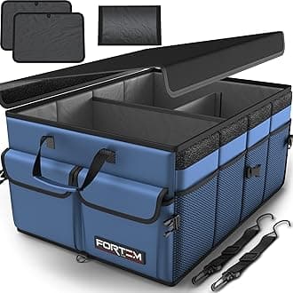 Trunk Organizer For SUV Car Trunk Organizer, Foldable Storage, Car Accessories for Women Men, Collapsible Bag, Perfect Christmas Gifts, 600D Oxford, Non Slip Bottom, Straps, Soft Cover (50L)