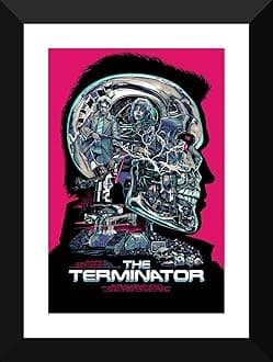 Tallenge - Hollywood Movie Poster Collection II - The Terminator - Framed Poster (12 x 17 inches)