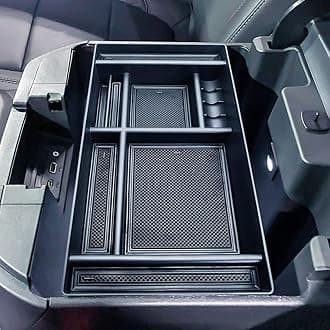JKCOVER Center Console Organizer Tray Compatible with (2019-2024 2025) Chevy Silverado 1500/GMC Sierra 1500 and 2020-2025 Silverado/Sierra 2500/3500 HD - Full Console w/Bucket Seats ONLY，Black trim