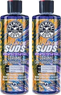 Chemical Guys HydroSuds Ceramic Shine High Foaming Car Wash Soap (Works with Foam Cannons, Foam Guns or Bucket Washes) For Cars, Trucks, SUVs, RVs & More, 16 fl oz, Berry Scent, 2 Pack