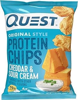 Nutrition Protein Chips, Cheddar & Sour Cream, High Protein, Low Carb, 1.1 Ounce (Pack of 12)