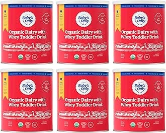 Baby's Only Organic Dairy with Whey Toddler Drink, Milk Powder with Extra Whey Protein, Iron, Vitamin D, Toddlers 12 Months Old and Up, Organic Toddler Drink, Easy to Digest, 12.7 oz, 6 Pack