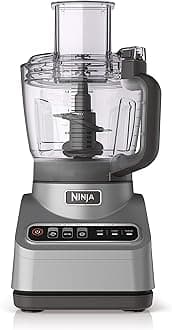 Ninja Professional Plus Food Processor 850-Watts With Auto-iQ Preset Programs Chop Puree Dough Slice Shred With a 9-Cup Capacity and a Silver Stainless Finish (BN600C) - Canadian Version (Renewed)