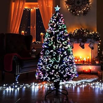 Multi-Coloured Fiber Optic Christmas Tree With Star, 3 FT