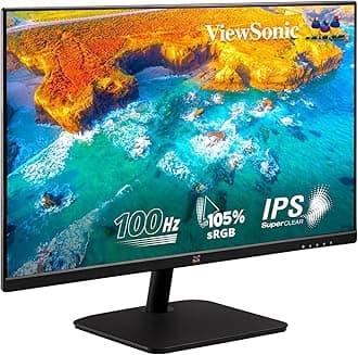 ViewSonic VA2432-MHD (23.8 inch) IPS Panel, Full HD Display, SuperClear IPS Technology, 75 Hz Refresh Rate, 3 Side Borderless Design, Dual Integrated Speakers, HDMI | VGA Enabled | Display Port