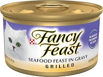 Purina Fancy Feast Grilled Seafood Feast In Gravy Adult Wet Cat Food - (24) 3 Oz. Cans