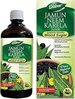 - Jamun Neem Karela Juice - 1L | Helps Control Blood Sugar Level & Reduces Bad Cholesterol | Good for Metabolic & Digestive Health | Ayurvedic Health Juice For Diabetic Care