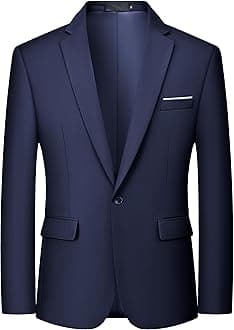 MAGE MALE Men's One Button Blazer Casual Solid Color Suit Jacket Slim Fit Lightweight Sport Coats Blazers