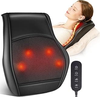 Neck and Back Massager for Pain Relief Deep Tissue with Heat, Shiatsu Shoulder Massager with Bi-Directional Rotating Head for Neck, Back, Shoulders, and Legs, Gift for Mom Dad.
