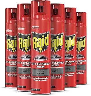 Ant & Cockroach Killer, Insect Killer For Indoor Use, Long Lasting Protection for the Home, Pack of 6 (6 x 300ml)