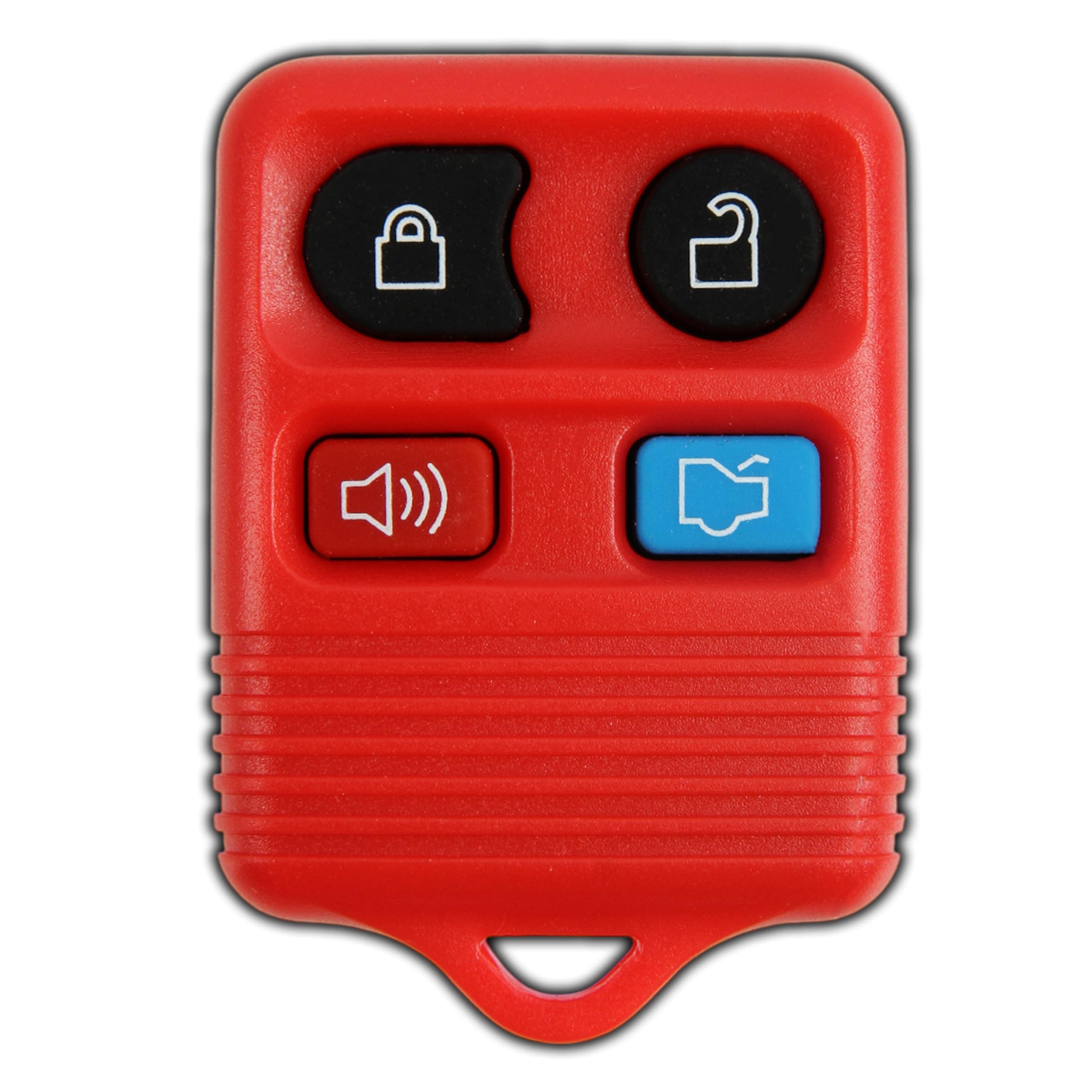 KeylessOption Red Replacement 4 Button Keyless Entry Remote Control Key Fob Clicker