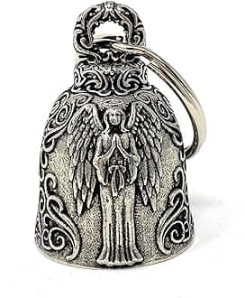 Angel Motorcycle Biker Bell Accessory or Key Chain for Luck - Made in the USA