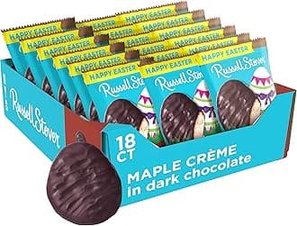 Easter Maple Creme Dark Chocolate Easter Egg, 1.3 oz each (Pack of 18)