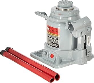 B-S20D Grey Hydraulic Bottle Jack - 20 Ton Capacity