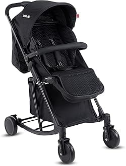 Cosmos 2 in 1 Stroller Cum Rocker for Baby & Kids of 6 to 36 Months, Light-weight, Compact Travel friendly Pram (Black)