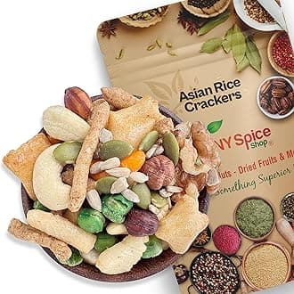 NY Spice Shop Asian Rice Crackers - 5 Pound Rice Snacks - Crunchy, Spicy, Natural & Mixed Rice Crackers - No Artificial Colors