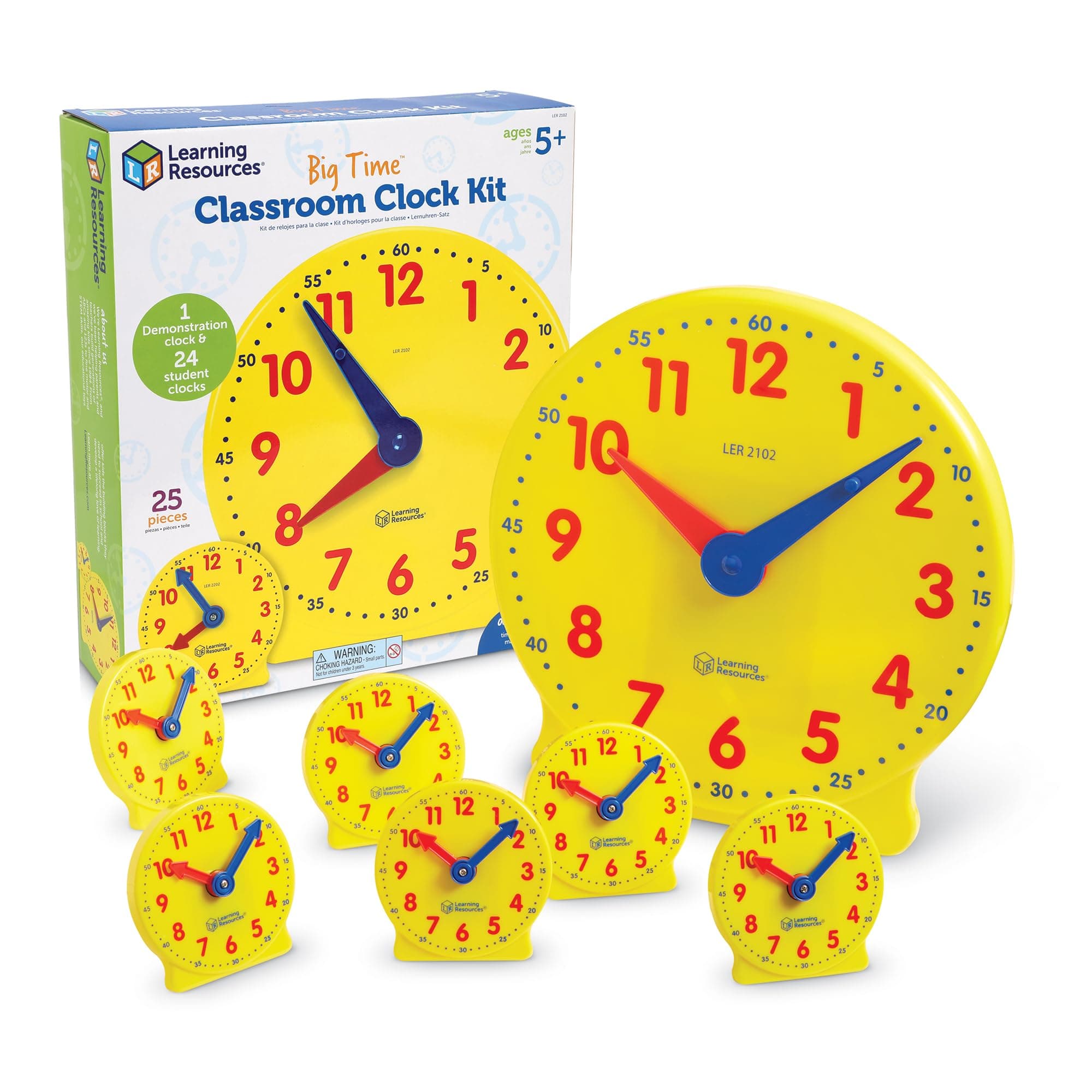 Learning Resources Big Time Classroom Clock Kit