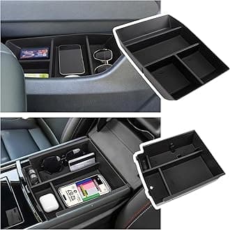 Center Console Organizer Compatible with 2024-2026 Chevy Traverse Accessories, 2PCS Armrest Storage Tray and Armrest Bottom Tray Storage Box for Sunglasses