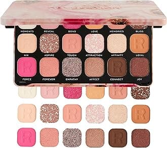 MAKEUP REVOLUTION LONDON Eyeshadow Palette, Highly Pigmented Includes 18 Shades, Long Wearing And Easily Blendable Eye With Shimmary & Matte Finish Forever Flawless (Affinity), Multicolour, Free Size