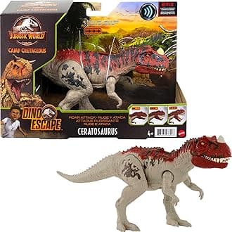 INVALID DATA Jurassic World GWD07 - Roaring Attack Dinosaur Action Figure, wiek 4+.