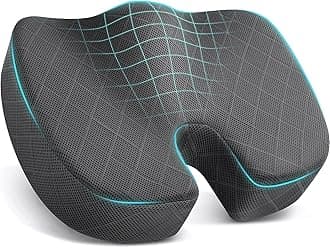 Seat Cushion - Memory Foam Cushion for Office Chair, Car Seat, Airplane, Bleacher - Sciatica & Hip & Coccyx Pain Relief Desk Chair Cushion for Long Sitting Office Workers, Car Drivers