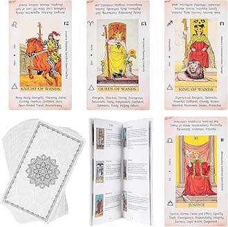 Tarot Cards for Beginners, 78 Original Tarot Deck Card with Guide Book, Durable Tarots Cards with Meaning on Them